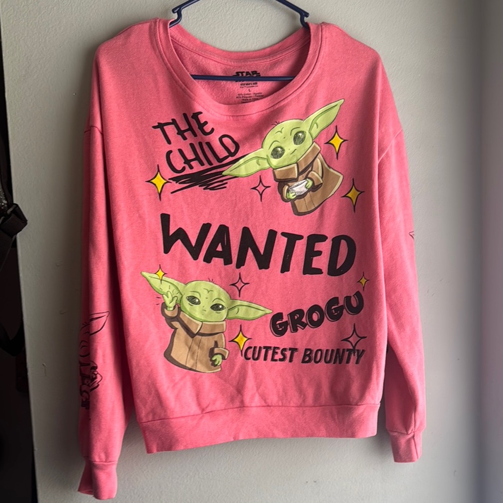 Star Wars Pink Grogu Graphic Sweatshirt